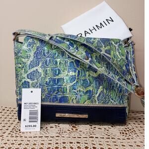 BRAHMIN Carrie Crossbody Green Viper Mackay Leather